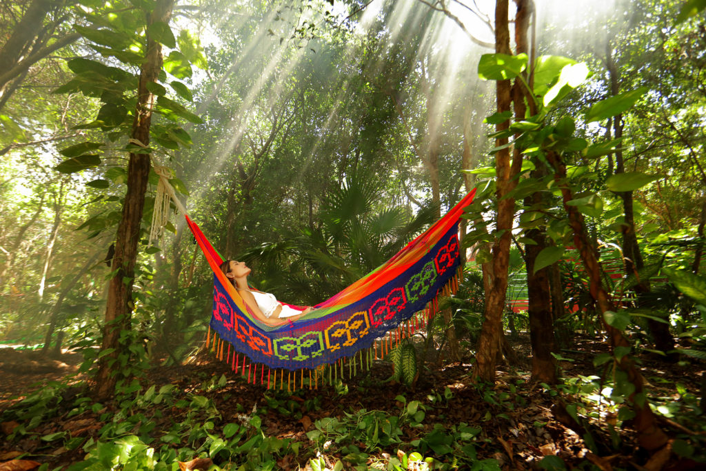 Girl resting in a Hammock